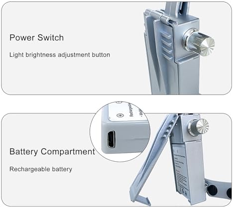 3.5X Dental Loupes with LED Headlight, Binocular Optical Glass, Adjustable Loupe with Filter, Lightweight Aluminum Case for Precise Dental Work and Enhanced Visibility