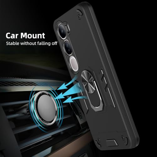 Image of NDCOM for Vivo Y300 Back Cover | Premium Protection for Vivo Y300 5G Back Cover | Ring Holder Case