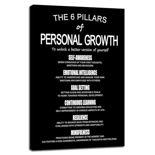 Motivational Wall Decor The 6 Pillars Of Personal Growth Self
