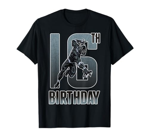 T-shirt Black Panther 16 ans Marvel, finitions premium pour collectionneur de BD