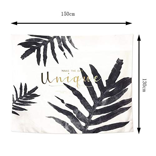 Tapisserie blanche en polyester imperméable salon tapis de bain feuille