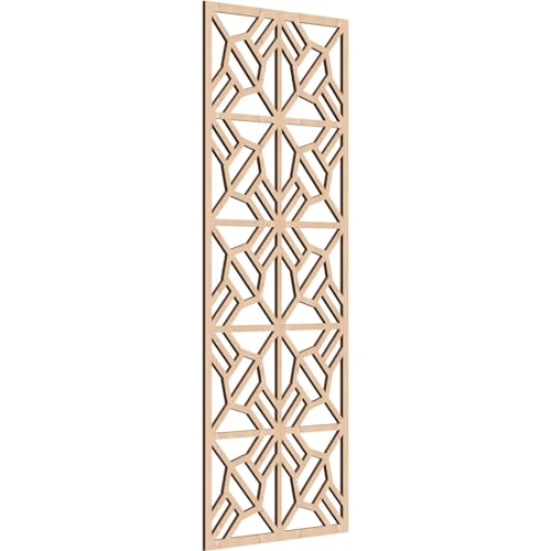 Image of Auburn Decorative Pierced Fretwork Wood Wall Panels, 19 3 /8 inchW x 49 3 /8 inchH x 1 /4 inchT, Red Oak