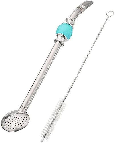 Kichvoe Cucharas de paja de metal, cuchara de paja de metal, pajitas de filtro, cuchara de filtro de paja, filtro Nd, filtro de té, pajita para