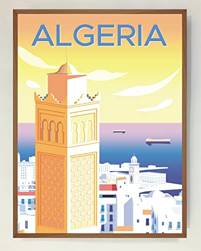 Affiche vintage rétro-éclairé Algérie d'art au design haut de gamme - 3