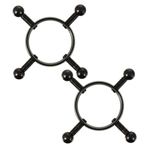 EXCEART Tepelklemmen, verstelbare tepelclips, niet doordringende tepelringen, borststimulatiespeelgoed voor vrouwen, rollenspel, voor volwassenen, 1 paar - Afbeelding 3