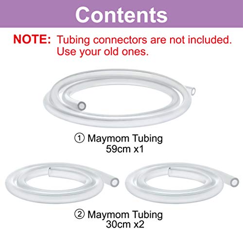 Image of Maymom Tubing Compatible with Lansinoh Breastpump Not Original Lansinoh Pump Parts Replace Lansinoh Tubing. Work with Lansinoh Signature Pro,Lansinoh Smartpump