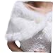Holibanna Beautiful Bride Shawl White Fur Imitation Shawl Winter Warm Tippet Fashionable Bridal Accessory