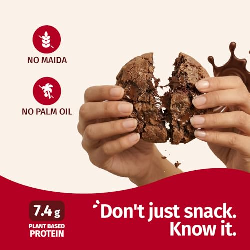 Image of The Good Kind Chocolate Chunk Cookies - 200gm, High Plant Protein Cookies with Almond Butter & Millet Flour, Perfect for Snacking, Sharing & Gifting, Gluten Free, Palm Oil free & Vegan (Pack of 2)