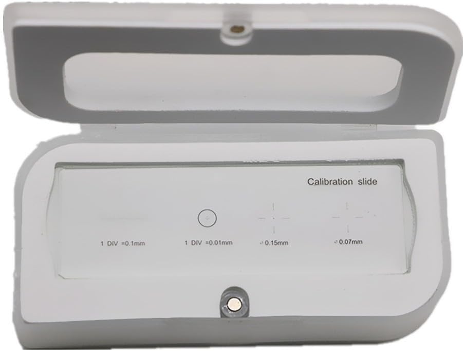 Optical Glass Microscope Calibration Slide Reticle Ruler 25x75mm 0.01mm/0.1mm Scale Electronic Eyepiece and Measurement