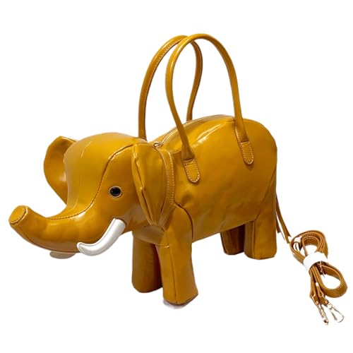 Image of Women PU Leather Unique Novelty 3D Elephant Shaped Handbag Purse Crossbody Shoulder Bag