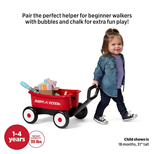 Radio Flyer Summertime Fun My 1St Wagon With Bubbles And Chalk Ages 3+, Red #TOP3