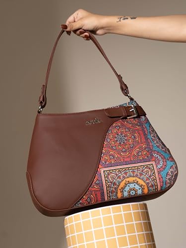 Image of ZOUK Ira Handbag | Stylish Women's Handbag | Luxury Shoulder Bag for Women | Trendy | Fancy Ladies Handbags | Small Purse for Events | Water-Resistant