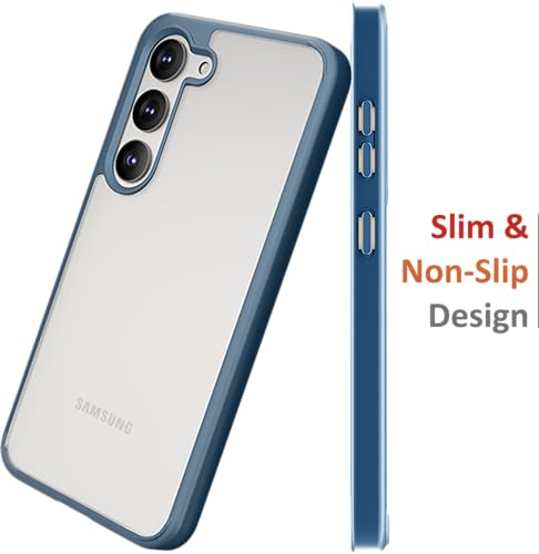 Image of TPU Case For Samsung Galaxy S23 Plus,[Anti-Yellowing Technology] [Military Grade Drop Protection] Shockproof Slim Hybrid Phone Case For Samsung Galaxy S23 Plus 5G-Indigo Blue