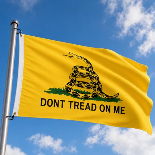 Image of Ahfulife 2pcs Dont Tread on Me Flag 3x5 Ft USA Gadsden Flag