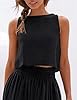 Linen Crop Tank Tops for Women 2025 High Neck Summ... #2