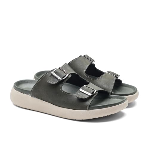 Image of ASIAN Medisol-03 Men's Orthopedic Comfort Slippers | Soft Cushion Footbed, Dual Adjustable Buckle Straps, Lightweight Anti-Skid Sole, Stylish Sandals