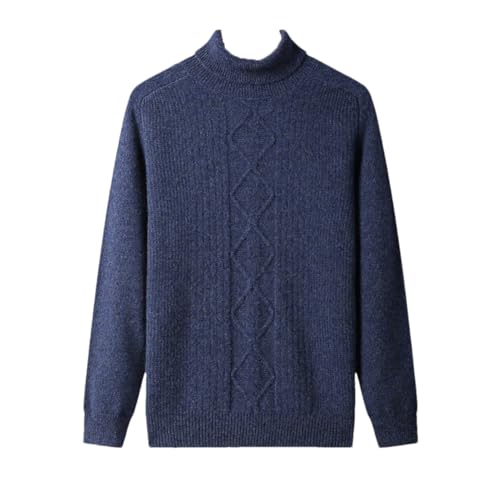 Ownwfeat Men Wool Turtleneck Sweaters Cashmere Thick Warm Pullover