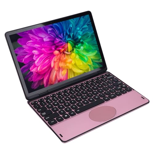 Computadora Portátil Convertible de 11 Pulgadas, Computadora Portátil de 2 en 1 con Pantalla Táctil FHD 360 Grados, 32GB DDR4 RAM 128GB SSD, (Oro Rosa)