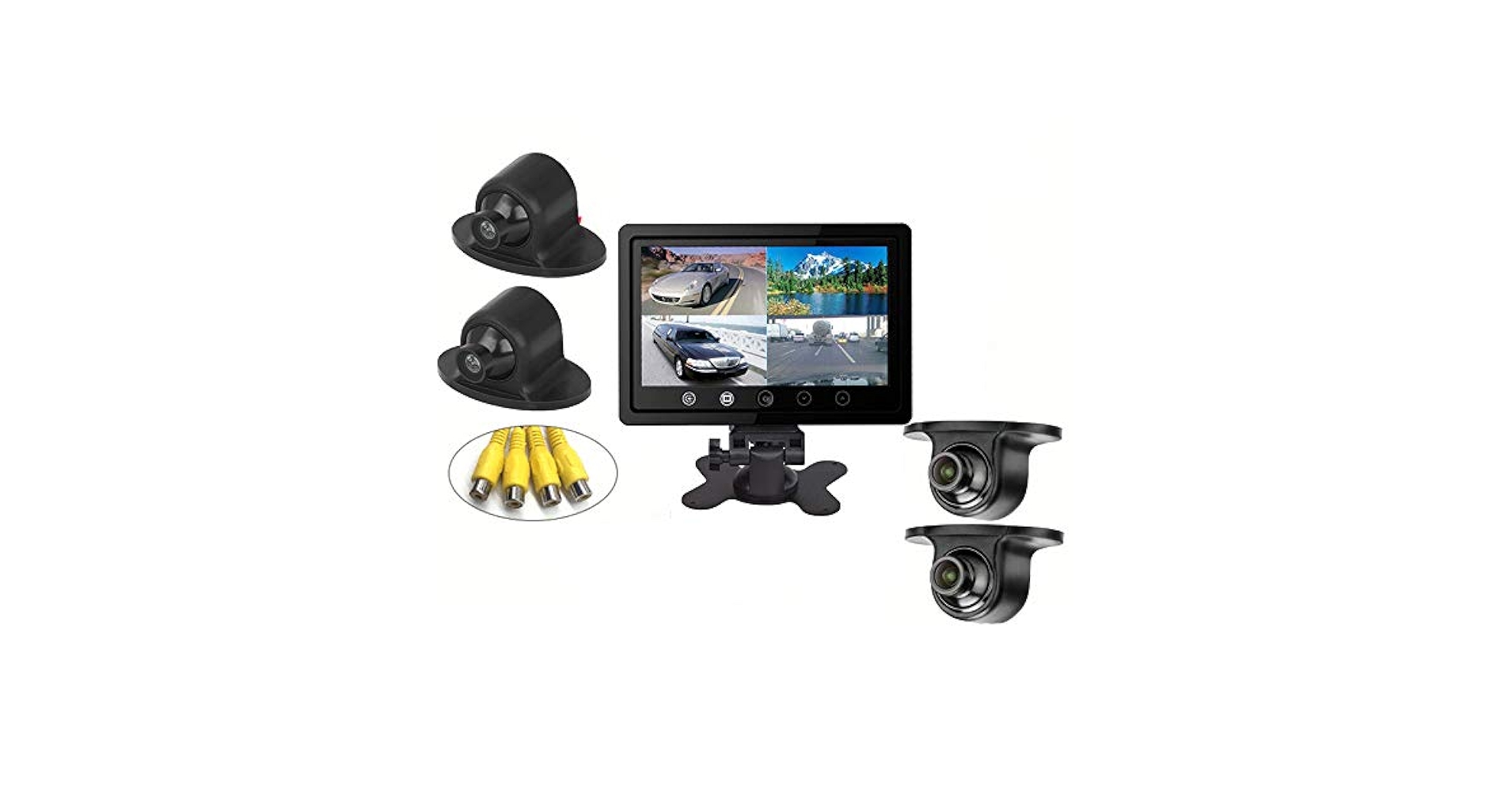 【ヒロ】モニター Amazon.co.jp: Hiro 9インチ4分割モニター+車載カメラ4個セット