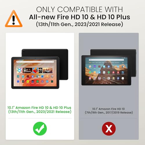 Image of MoKo Case Fits Amazon Kindle Fire HD 10 Tablet(13th /11th Gen) 10.1 inch,Brown | Slim Folding Stand Cover for 10.1 inch Fire HD 10 /10 Plus Tablet , 2023 /2021, Auto Wake /Sleep, Hand Strap, Dual Angle, Pen Loop