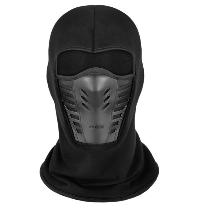 Scotia PRO Snowboard and Ski Mask, Balaclava, Winter Ninja Face Mask, Full Coverage Hood, Black
