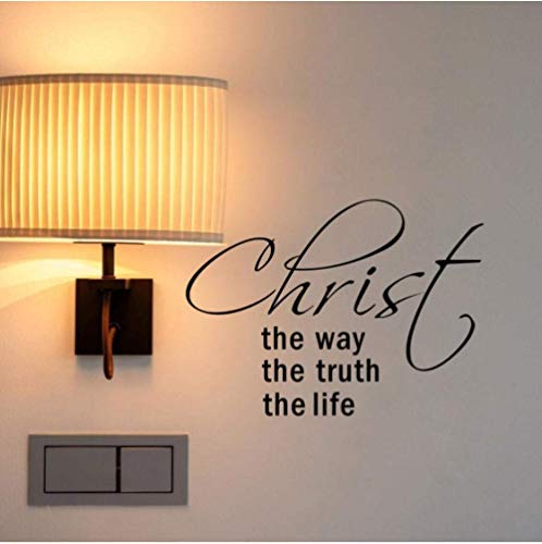 The Way The Truth Quote Wall Stickers Decalcomanie in Vinile E Murales per Soggiorno Camera da Letto 30X42Cm