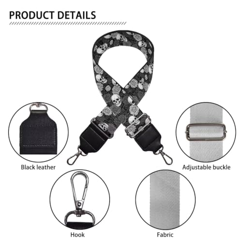 Image of Adjustable Purse Strap Replacement, Wide Shoulder Canvas Bag Strap, Crossbody Handbag Strap