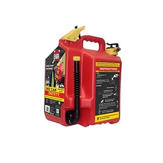 SureCan 5 Gallon Type-II Safety Gasoline Container, the One Can for Work, Home, and Play, has a Flexible Rotating Spout, Self-Venting, Safety Fill Cap, Total Flow Control, Spill-Free Design, 5-gallon gas can, Easy to Use, 3-Year Warranty, Red (B0B2HXZG5Q)