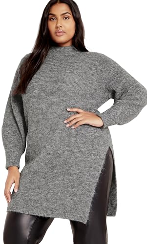 City Chic Women's Plus Size Jumper - Longline Split