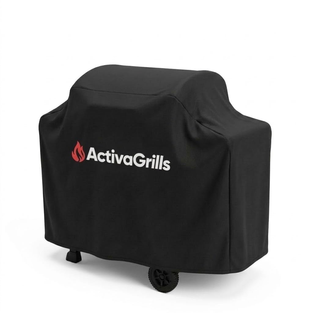 ACTIVA Action grill gazowy na kółkach, 3 palniki, każdy 2,7 kW, czarny, chromowany ruszt