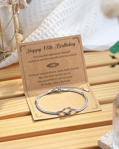 Tarsus Love Knot Bracelet Birthday Jewelry, 16th/18th/21st/30th/40th/50th Birthday Gifts for Women Her Girls Female 5
