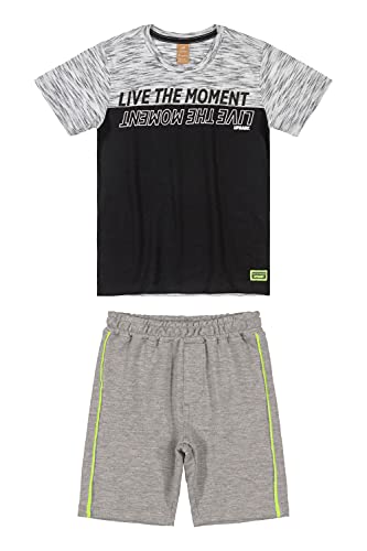 Conjunto Infantil Camiseta e Bermuda, Up Baby, Meninos, Branco Especial, 6