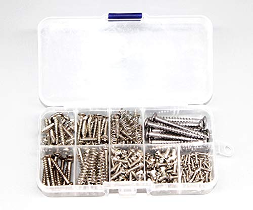 Zhixuanda Guitar Screw Kit 9 Types Assortment Set For Neck Plate, Humbucker pickup, Strat/Tele Bridge, Guitar Bridge, Pickup Ring, Strat/Tele Pickup, Pickguard, Tuner, Selector Switch,238 Pieces