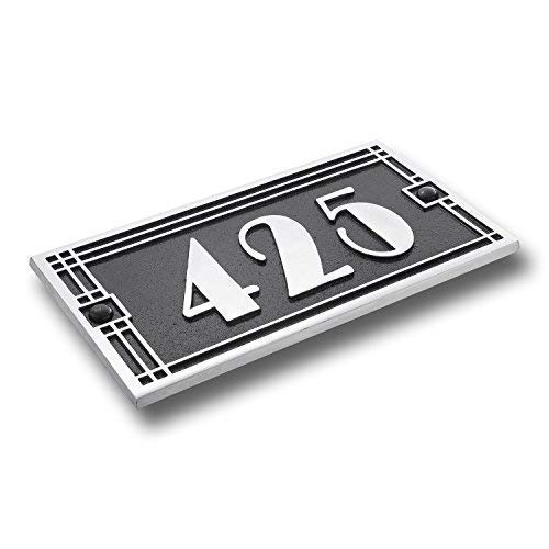 art deco house numbers - House Number Address Plaque Art Deco Line Style. Cast Metal Personalised Yard Or Mailbox Sign With Oodles Of Number And Letter Options. Handmade In England By The Metal Foundry Just For You