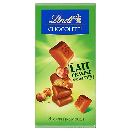 LINDT Chocoletti - Chocoleti con leche avellanas, 100 g, 4 unidades
