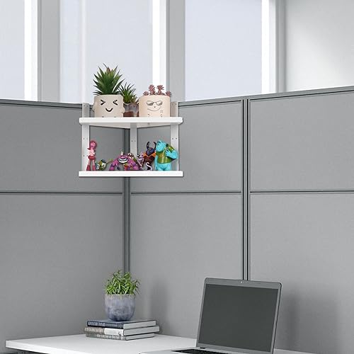 Étagère d'angle réglable en hauteur avec crochets modulables pour rangement intérieur - 3