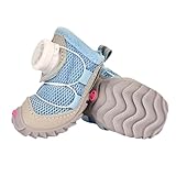 Scarpe per cani freschezza: dotate di fori di ventilazione, questi stivali offrono un design traspirante che riduce gli odori e preserva la secchezza delle zampe. Migliora il comfort del tuo cane durante lunghe attività all'aperto come escursioni o passeggiate quotidiane.