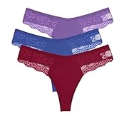 ✿Thongs of Lace Stretch V-Waist Waistband et avec des tissus de coton.Comprend une couverture minimale à faible hauteur, à haute tasse et à back.