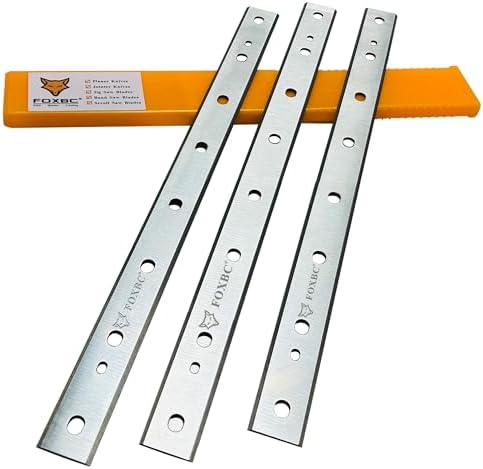 FOXBC 12.5-Inch Replace Planer Knives for DeWalt DW734 DW7342 Benchtop Planer - Set of 3