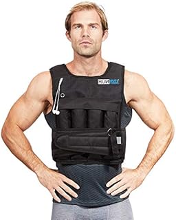 RUNmax rf20nop Run Fast 12lb-140lb Weighted Vest (without Shoulder Pads, 20lb),Black