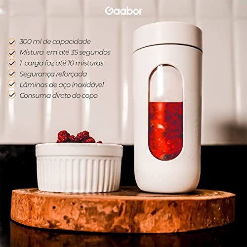 Gaabor Copo Mixer 300ml 40w Elétrico Portátil 2 Lâminas USB(GF-M40A)