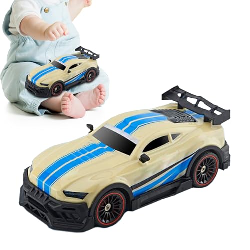 Renchey Coche Teledirigido, Auto De Deriva Radio Control, Juguete 2.4GHz con Luces para Niños Niñas Desarrollo Habilidades Coordinación Edad 4 6 Años Juego en Casa Viajes