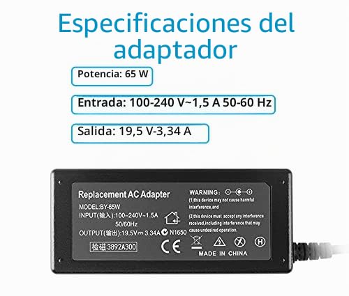 Adaptador de corriente 65W AC para DELL Vostro 5620 e Inspiron 5625 4