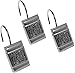 Popular Bath "Sinatra Silver" Shower Curtain Hooks, Set of 12