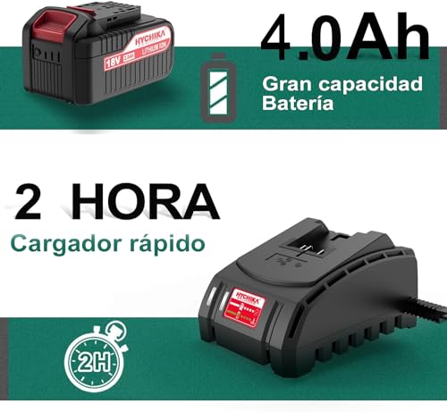 Miniatura 4 de Amoladora Angular, Amoladora Angular Inalámbrica Hychika De 18 V, 8500 Rpm Con 3 Discos Abrasivos, Batería De 2,0 Ah Y Cargador Rápido De 2 Hora,Para Esmerilar, Cortar Y Pulir