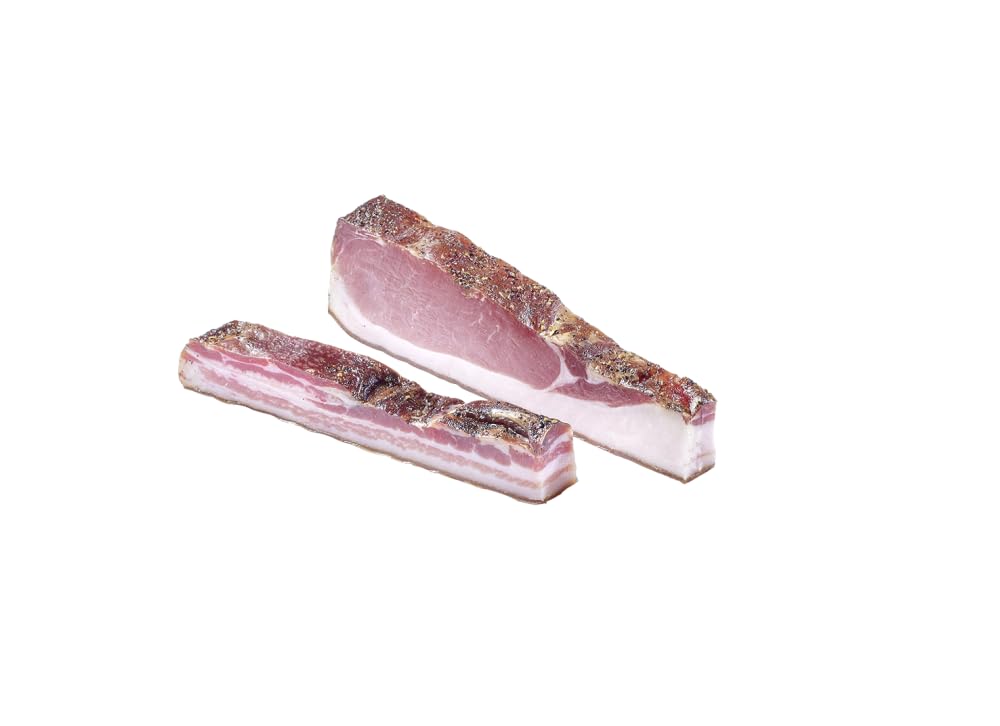 Almgourmet - Südtiroler Brettlspeck - 2 Stück je 300g - würziger Speck ohne Knorpelleiste - über Buchenholz geräuchert