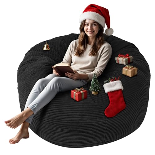 Anuwaa Bean Bag Chairs for Adults, 4FT Bean Bag with
