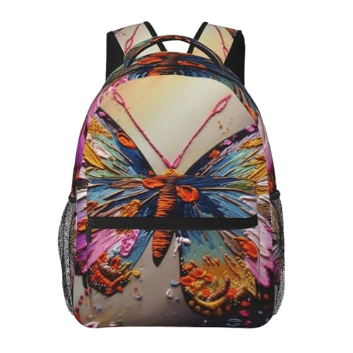 Sac à dos de voyage pour ordinateur portable léger et décontracté avec broderie