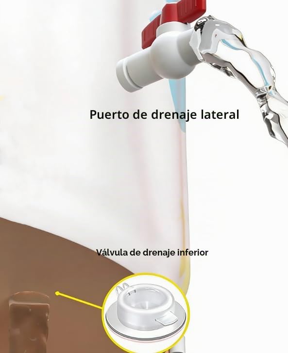 Bañera Plegable Portátil, buen aislamiento térmico, soporte estable, doble salida de desagüe, para baño caliente, baño de hielo 70 x 65 cm