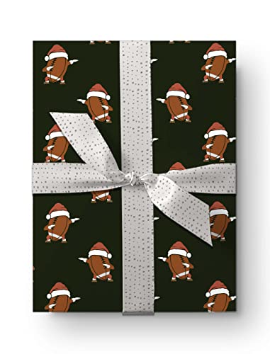 Funny Football Gift Wrap Thick Wrapping Paper Dabbing Santa Sport Christmas Dab Holiday Party Decoration (6 Foot X 30 Inch Roll) #TOP5